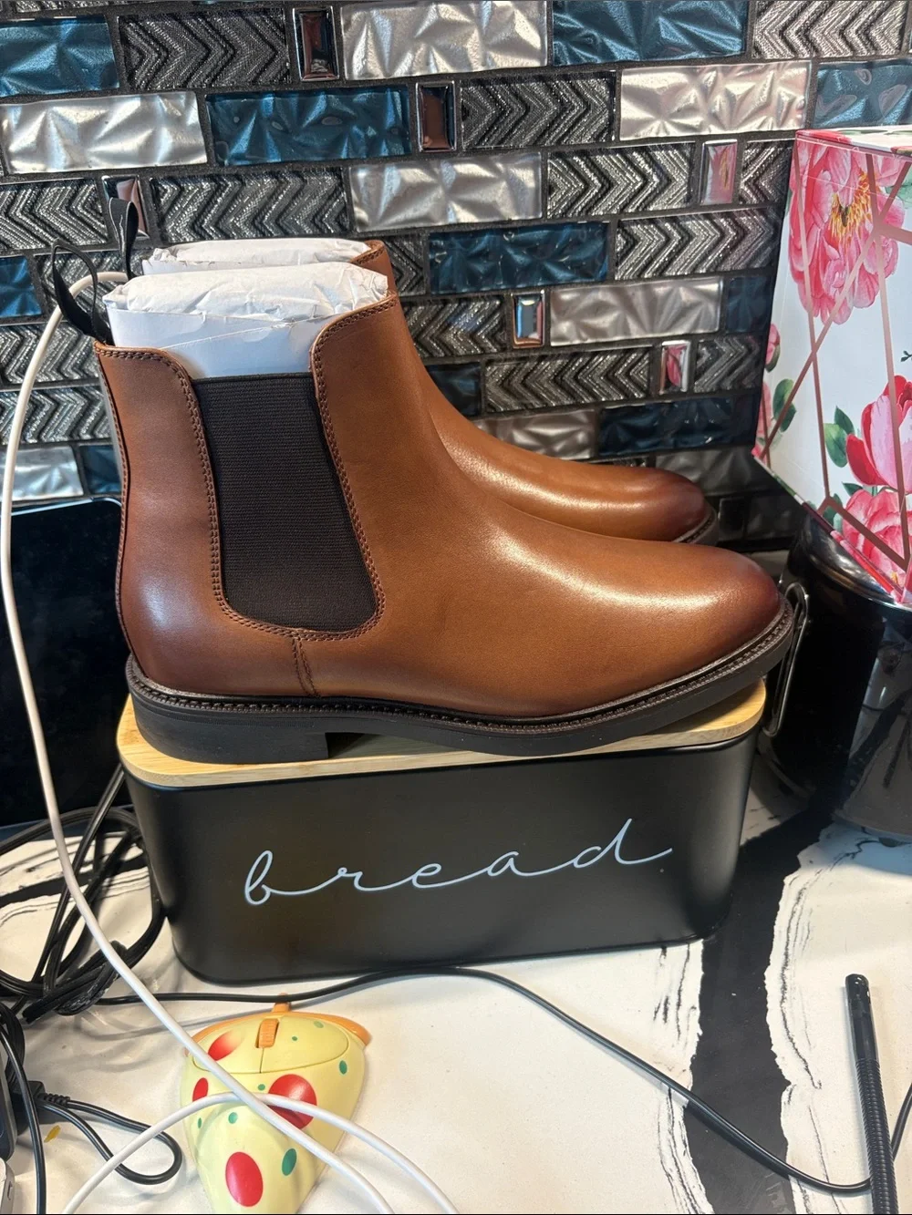 Polo by Ralph Lauren Brown Leather Chelsea Chukka Boots